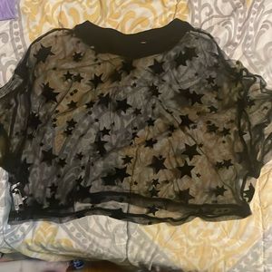 black mesh star top